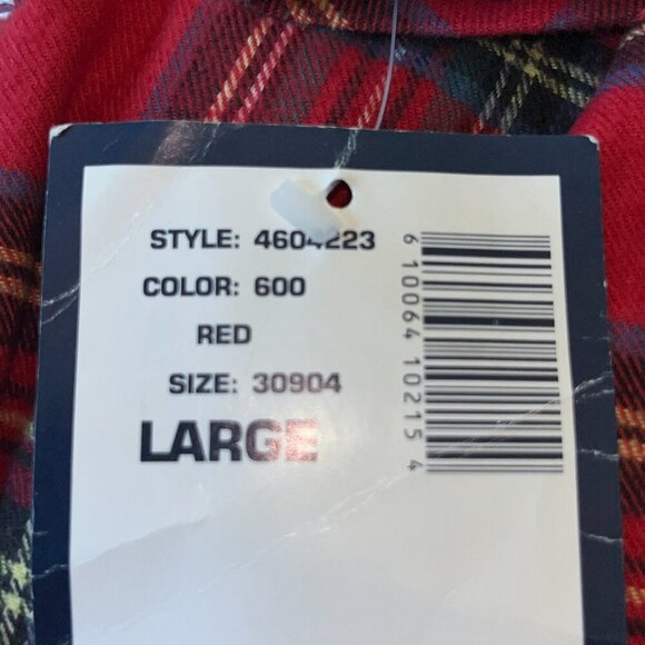 LANZ OF SALZBURG by ELLEN WEST Red Plaid Flannel Grandma Prairie Nightgown NWT L - Picture 11 of 14